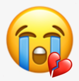 #cry #sad #emoji #tear #tears #heart #heartbreak #break, HD Png Download, Transparent PNG