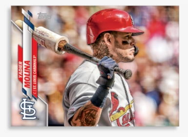 Yadier Molina 2020 Topps Series 1 Base Card Poster - Baseball Player, HD Png Download, Transparent PNG