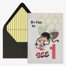 Vintage Bee Birthday Card      Data Rimg Lazy   Data - Illustration, HD Png Download, Transparent PNG