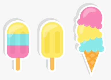 Transparent Ice Cream Cone Clipart Png - Ice Cone Drawing Sticker, Png Download, Transparent PNG