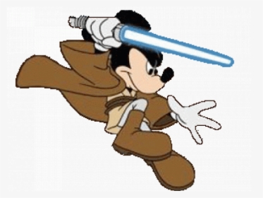 Wars Clipart Jedi Mickey - Star Wars Mickey Png, Transparent Png, Transparent PNG