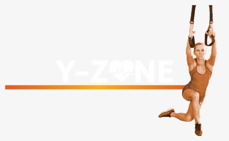Woman Using Trx Bands To Do Lunges - Jumping, HD Png Download, Transparent PNG