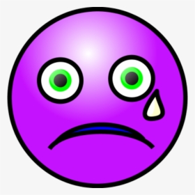 Crying Face Clipart - Purple Cry Emoji, HD Png Download, Transparent PNG