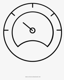 Speedometer Coloring Page - Circle, HD Png Download, Transparent PNG