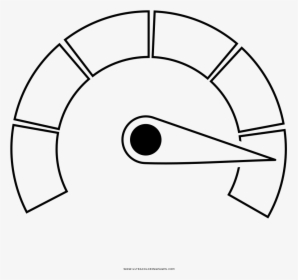 Speedometer Coloring Page - Circle, HD Png Download, Transparent PNG