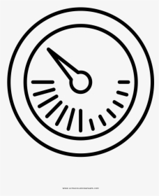 Speedometer Coloring Page - Blank Clock Face, HD Png Download, Transparent PNG