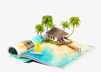 Of Photography Creative Island The 3d Cabin Clipart - Landing Page Travel Agency, HD Png Download, Transparent PNG