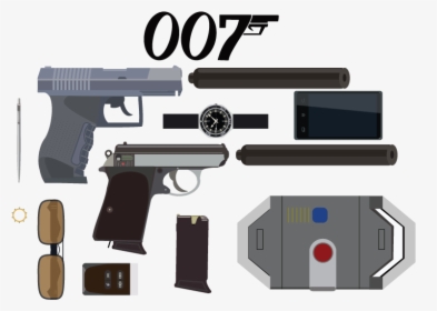 James Bond Icon Set By Student William Lovell - Firearm, HD Png Download, Transparent PNG