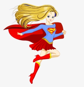 Supergirl Clip Superwoman - Cartoon Supergirl Png, Transparent Png, Transparent PNG