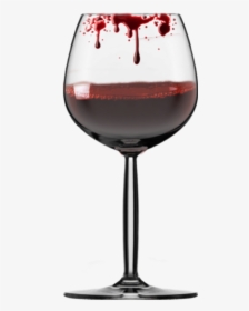 #wine #wineglass #redwine #bloody #blood #glass #bloodyglass - Wine Glass With Blood, HD Png Download, Transparent PNG