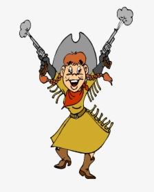Png Download , Png Download - Cartoon Cowgirl With Gun, Transparent Png, Transparent PNG