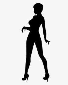 Silhouette Woman Clip Art - Woman Silhouette In Heels Png, Transparent Png, Transparent PNG