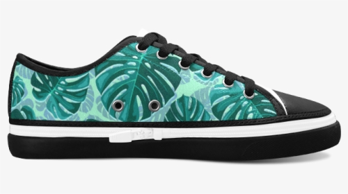 Tropical Leaf Monstera Plant Pattern Women S Canvas - Shoes With Leaf Design, HD Png Download, Transparent PNG