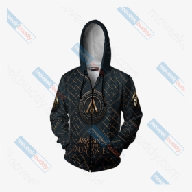 Assassin S Creed Odyssey New Zip Up Hoodie Jacket - Hoodie, HD Png Download, Transparent PNG