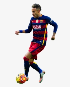 Neymar Football Render - Neymar Barcelona 2016 Png Render, Transparent Png, Transparent PNG