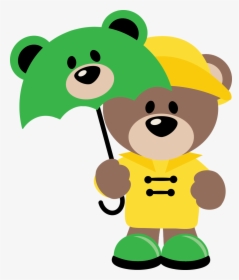 Bear Clipart With Umbrella, HD Png Download, Transparent PNG