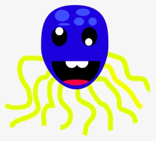 Drawing Octopus Smiley Organism Robot, HD Png Download, Transparent PNG