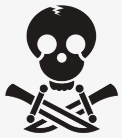Pirate Skull Silhouette - Illustration, HD Png Download, Transparent PNG