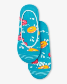 Women S Flamingo Float Socks - Flip-flops, HD Png Download, Transparent PNG