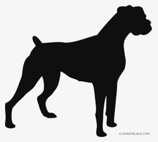 Boxer Dog Clipart - Boxer Dog Silhouette Vector Free, HD Png Download, Transparent PNG