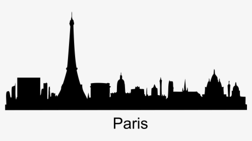 Paris Skyline Silhouette Png, Transparent Png, Transparent PNG