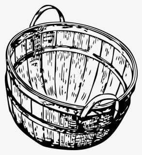 Basket Clipart Sketch - Basket Clip Art, HD Png Download, Transparent PNG