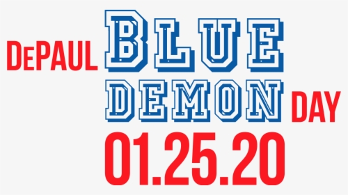 Depaul Blue Demon Day January 25, - Graphic Design, HD Png Download, Transparent PNG