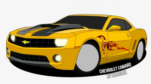 Draw Chevrolet Camaro Car, HD Png Download, Transparent PNG