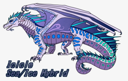 Transparent Ice Cicles Png - Wings Of Fire Icewing Seawing Hybrid, Png Download, Transparent PNG