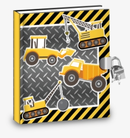 Construction Trucks Kids Diary With Lock - Crane, HD Png Download, Transparent PNG