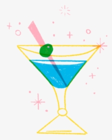 #drink #cocktail #sketch #drawing #illustration #overlay - Blue Lagoon, HD Png Download, Transparent PNG
