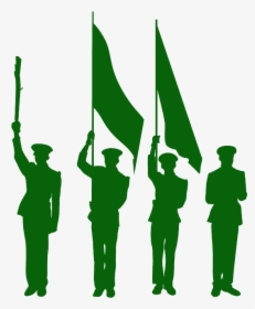 Color Guard Saluting Silhouette, HD Png Download, Transparent PNG