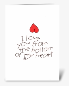 Bottom Of My Heart Greeting Card - Paper, HD Png Download, Transparent PNG