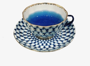 #tea #blue #teacup #drink #aesthetic #png #pngs #moodboard - St Petersburg Lomonosov Porcelain, Transparent Png, Transparent PNG