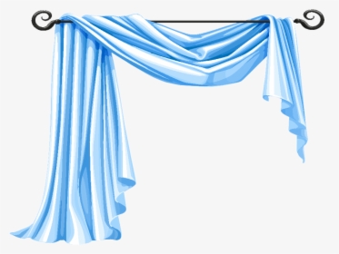 Transparent Azul Png - Curtains Vector, Png Download, Transparent PNG