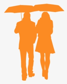 Couple Silhouettes Umbrella, HD Png Download, Transparent PNG