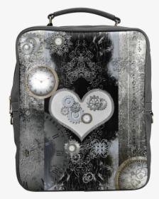 Steampunk, Heart, Clocks And Gears Square Backpack - Curtain, HD Png Download, Transparent PNG