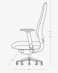 Fully Desk Chair Dimensions - Office Chair, HD Png Download, Transparent PNG