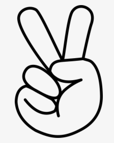 Finger Cartoon Peace Sign, HD Png Download, Transparent PNG