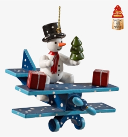 Snowman On Plane - Cartoon, HD Png Download, Transparent PNG