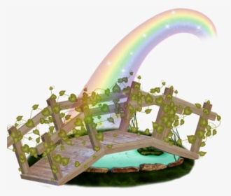 #ftestickers #pond #rainbow #bridge #wooden - Rainbow Bridge Clipart, HD Png Download, Transparent PNG