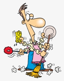 Man Doing Housework Cartoon, HD Png Download, Transparent PNG