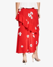 Frieda Ruffle Skirt In Colour Chinese Red - A-line, HD Png Download, Transparent PNG