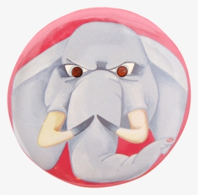 Red Eyed Elephant Innovative Button Museum - Indian Elephant, HD Png Download, Transparent PNG
