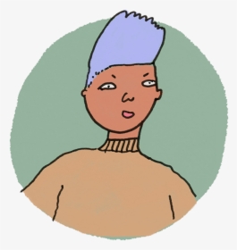 Blue Hair Girl - Cartoon, HD Png Download, Transparent PNG