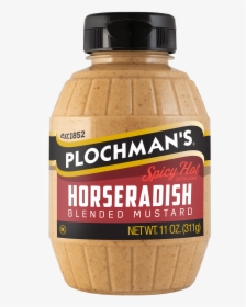 Plochman S Spicy Hot Blended Horseradish Mustard - Bottle, HD Png Download, Transparent PNG