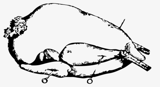 Free Roasted Turkey Line Drawing, HD Png Download, Transparent PNG