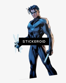 Top Grade Batman Young Justice Nightwing Cosplay Costume - Batman Nightwing Png, Transparent Png, Transparent PNG