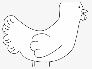 White Chicken Cliparts - Black And White Chicken Graphic, HD Png Download, Transparent PNG