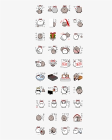Black And White Chicken Line Sticker Gif & Png Pack - Cartoon, Transparent Png, Transparent PNG